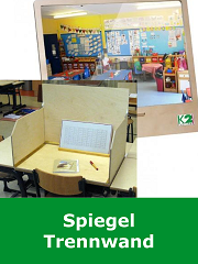 Trennwand, Spiegel, Arbeitsplatten