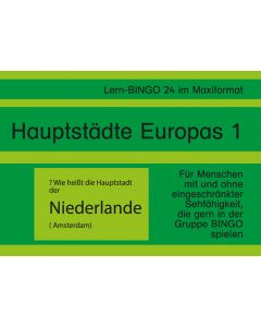 Lern-BINGO 24 Hauptstädte Europas 1 PDF