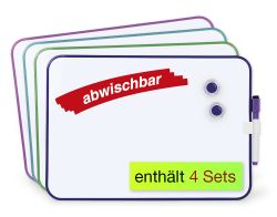 4er-Pack Whiteboards A4 für Gruppenarbeit