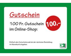 K2 Einkaufsgutschein 100 Franken