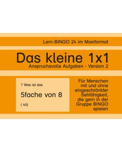 Lern-BINGO 1x1 Anspruchsv. Aufgaben 2 PDF